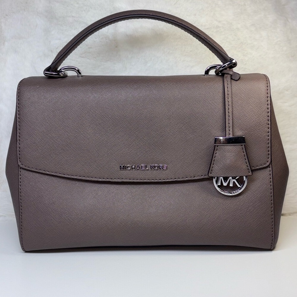 Michael Kors Medium Ava Saffiano Leather Satchel
